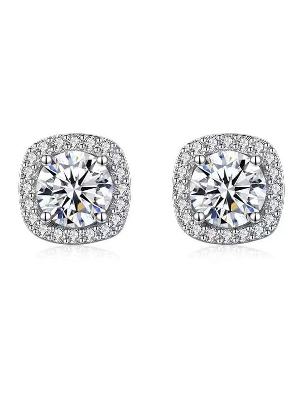 ARE-233 Moissanite White Minimalist Stud Earrings al-riaz jewellers