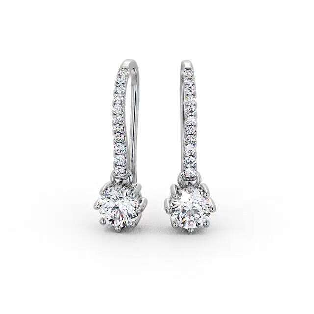 RSE-403 Drop Round Moissanite Earrings al-riaz jewellers