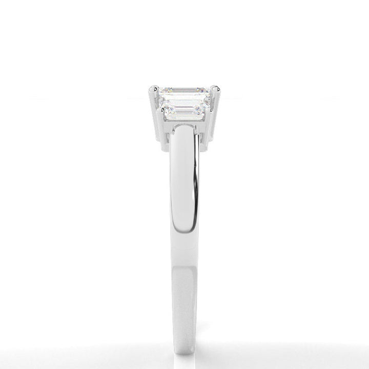 ARR-600 Premium Emerald Cut Moissanite Diamond Ring al-riaz jewellers