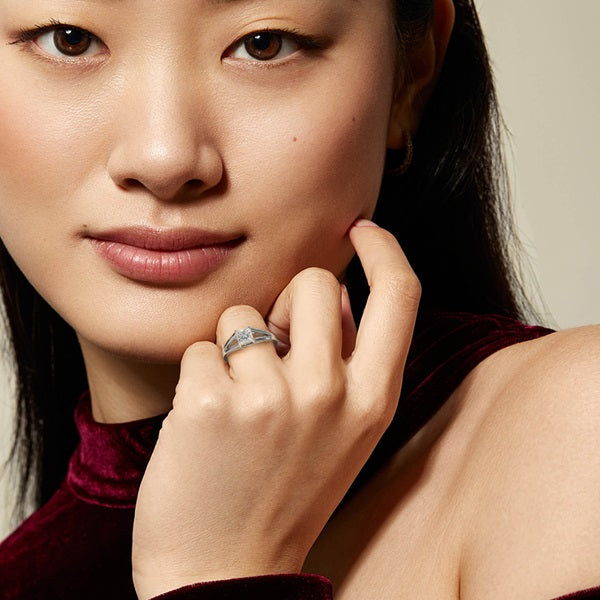 ARR-602 Original Moissanite Princes Cut Diamond Ring al-riaz jewellers