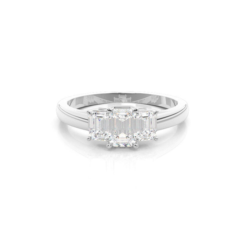 ARR-600 Premium Emerald Cut Moissanite Diamond Ring al-riaz jewellers
