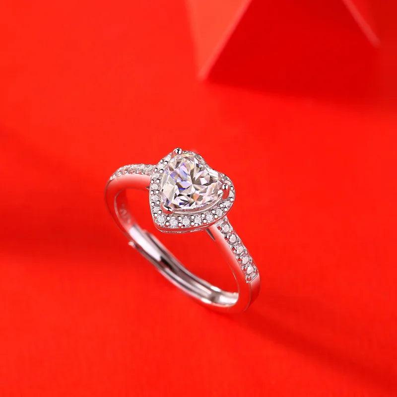 ARR 312 Tied Heart Shape Moissanite Ring 1.0 Carat al-riaz jewellers