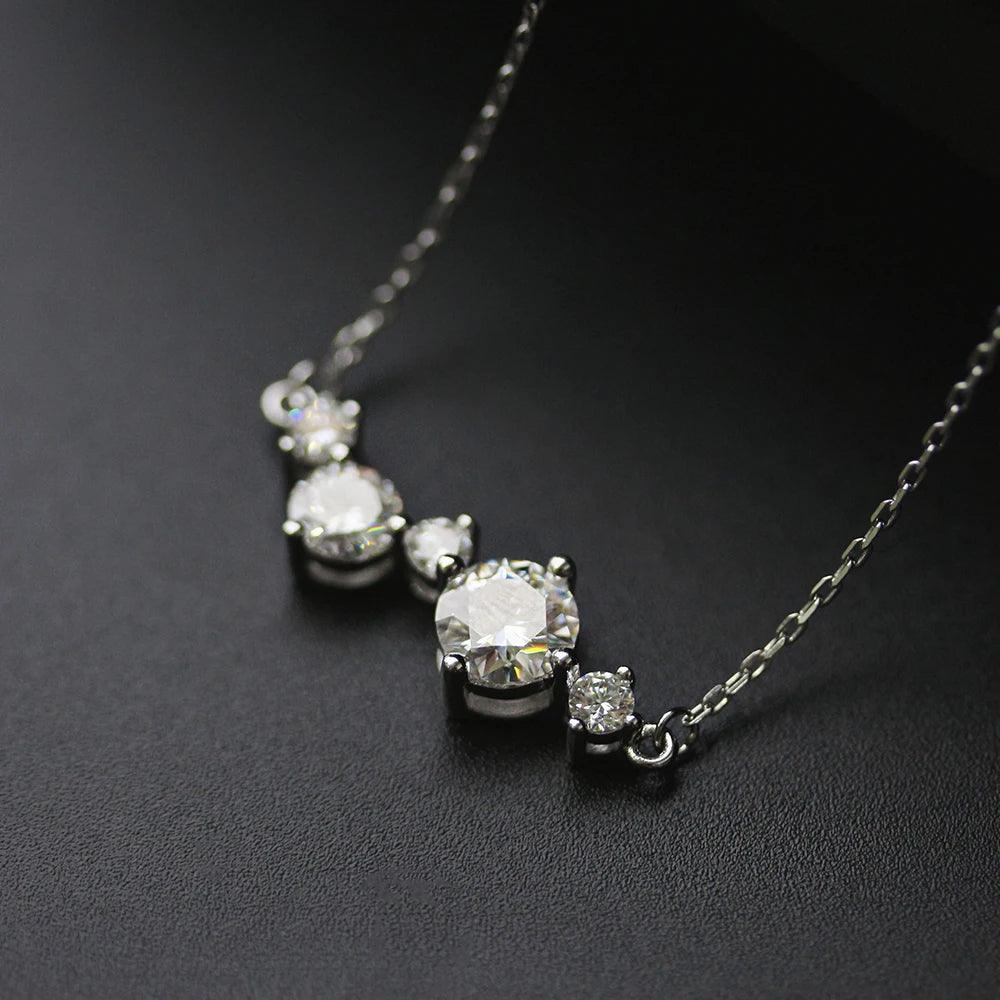 ARP-301 5PCS Original Moissanite Solitaire Pendant Necklace in Pure Silver al-riaz jewellers