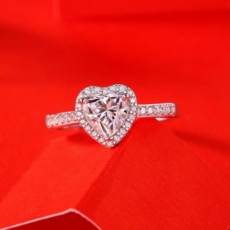 ARR 312 Tied Heart Shape Moissanite Ring 1.0 Carat al-riaz jewellers
