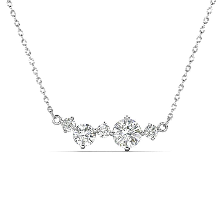 ARP-301 5PCS Original Moissanite Solitaire Pendant Necklace in Pure Silver al-riaz jewellers