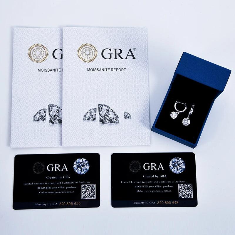 ARR-309 Elegance: Modern Hoop Earrings with 5.0mm Real Moissanite and Sterling Silver 925 al-riaz jewellers