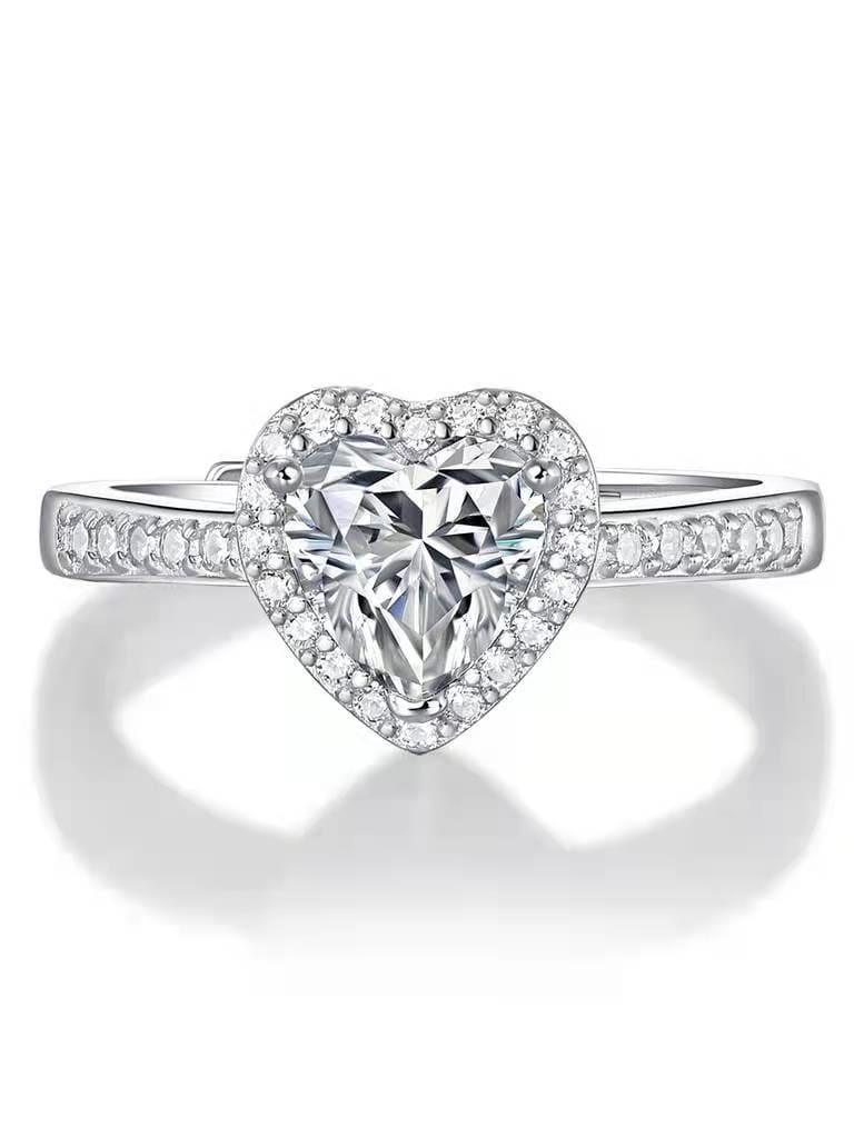 ARR 312 Tied Heart Shape Moissanite Ring 1.0 Carat al-riaz jewellers