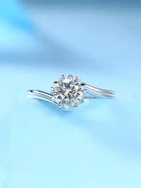 ARR-288 Free Size Original Moissanite Diamond Ring 1.0 Carat al-riaz jewellers