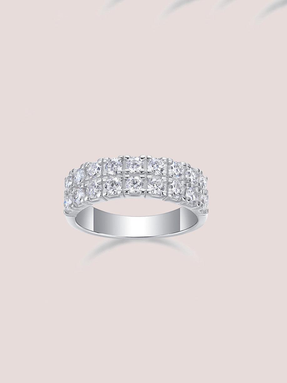 ARR-124 Moissanite Diamond Geometric Dainty Band Ring al-riaz jewellers