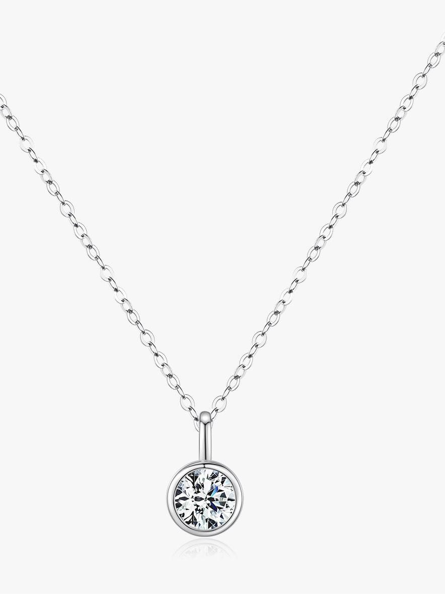 ARP-312 Moissanite Geometric Dainty Necklace 1.0 Carat al-riaz jewellers