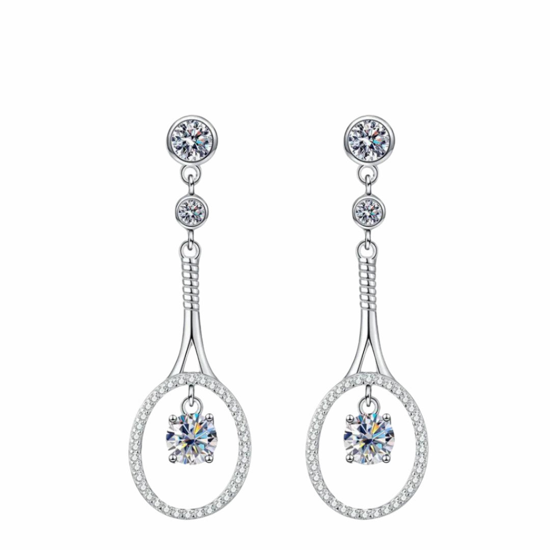 RSE-238 Moissanite Tennis Racket Drop Earrings al-riaz jewellers