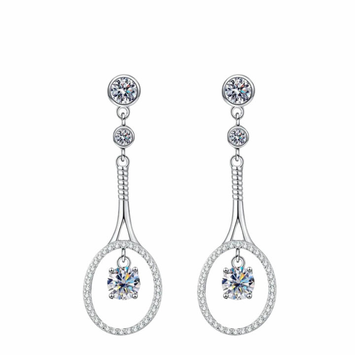 RSE-238 Moissanite Tennis Racket Drop Earrings al-riaz jewellers