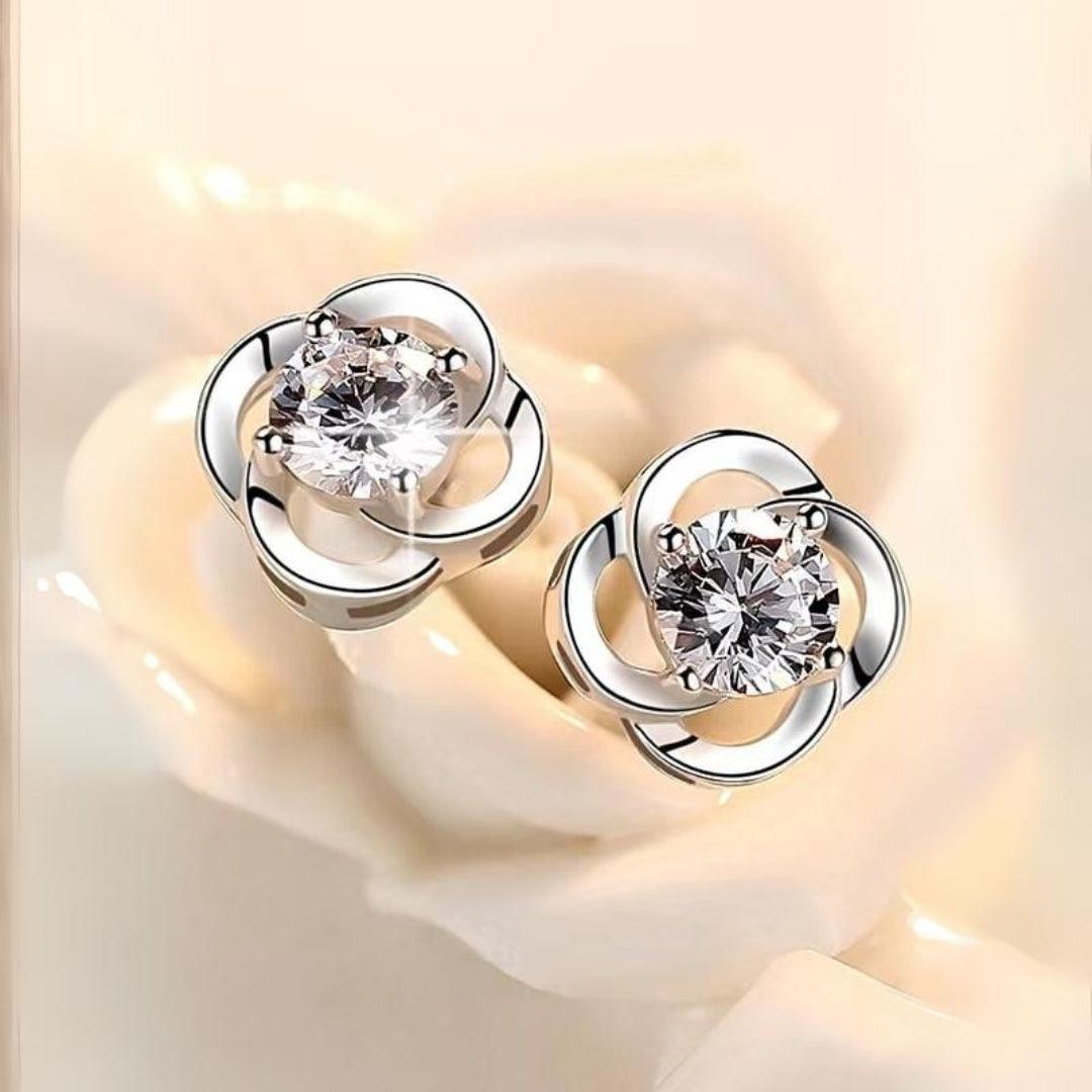 ARE-401 1.0 Carat Elegant Moissanite Swirl Stud Earrings al-riaz jewellers