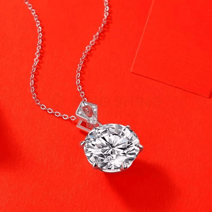 RSP 308 10.0 Carat Moissanite Diamond Pendant Rhodium Plated al-riaz jewellers