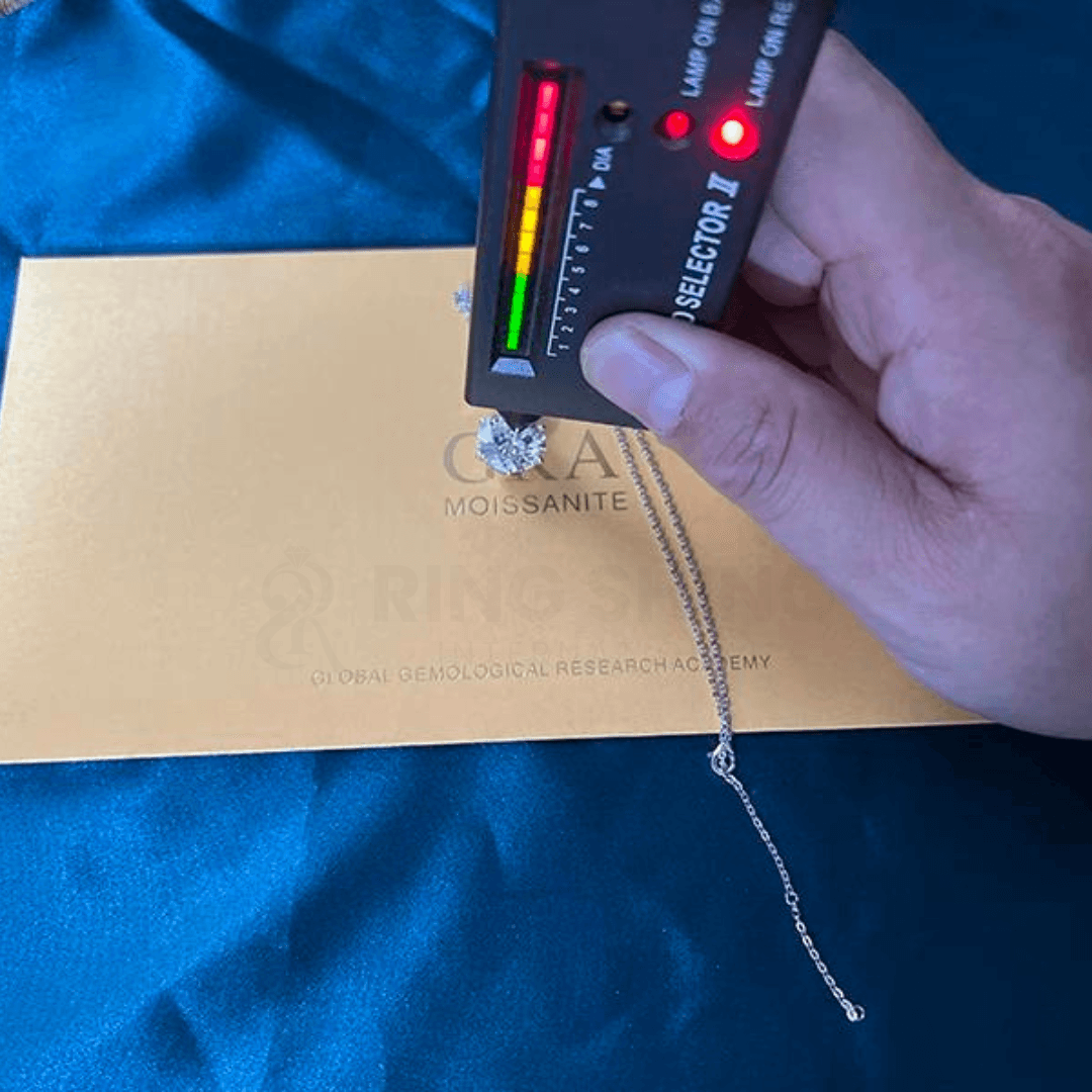 RSP 308 10.0 Carat Moissanite Diamond Pendant Rhodium Plated al-riaz jewellers