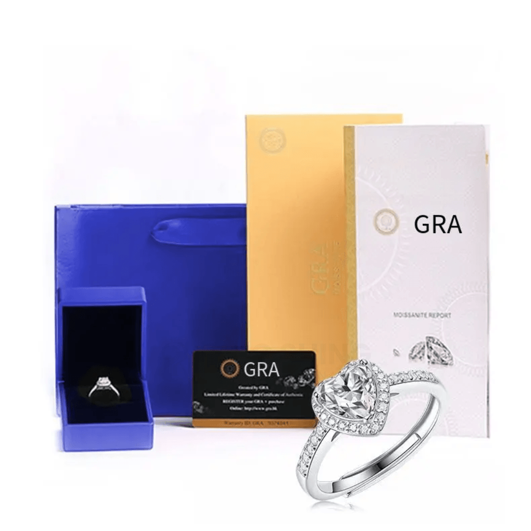 ARR 312 Tied Heart Shape Moissanite Ring 1.0 Carat al-riaz jewellers
