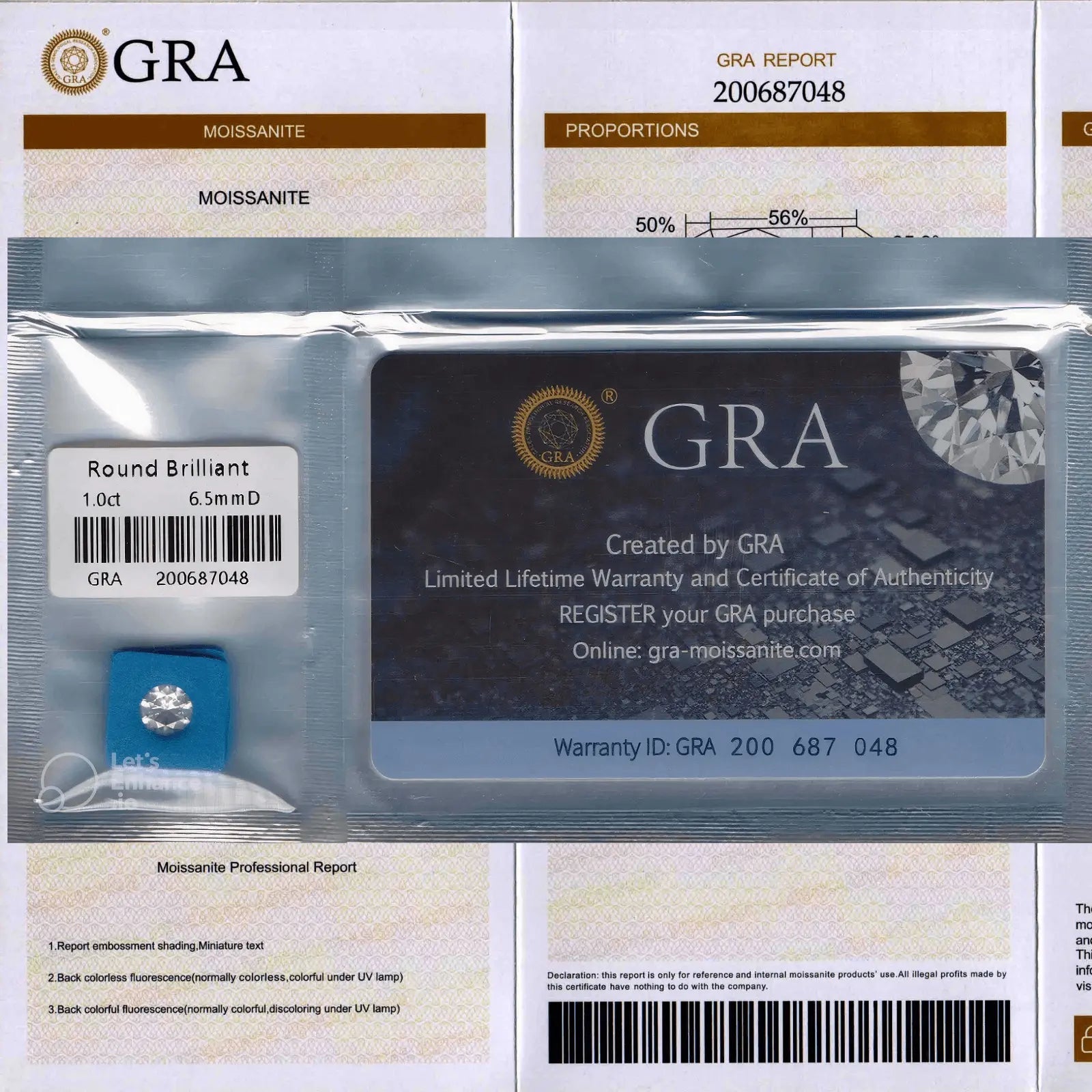 Moissanite Diamond | D Color, VVS1 Clarity Round Brilliant White al-riaz jewellers