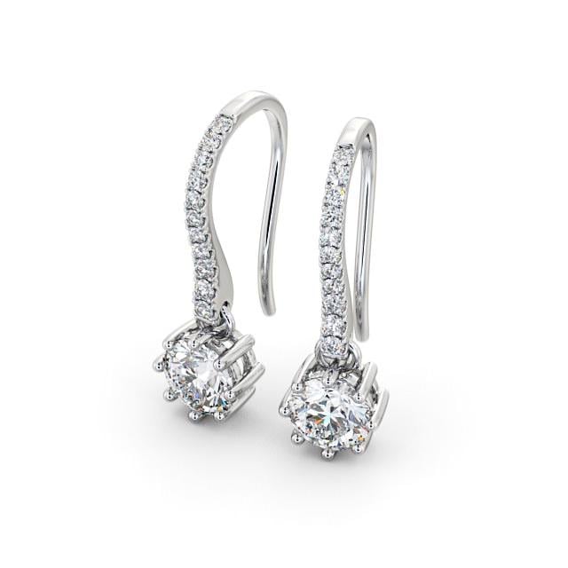 RSE-403 Drop Round Moissanite Earrings al-riaz jewellers