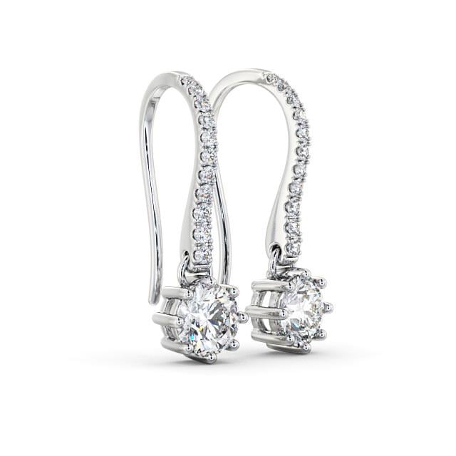 RSE-403 Drop Round Moissanite Earrings al-riaz jewellers