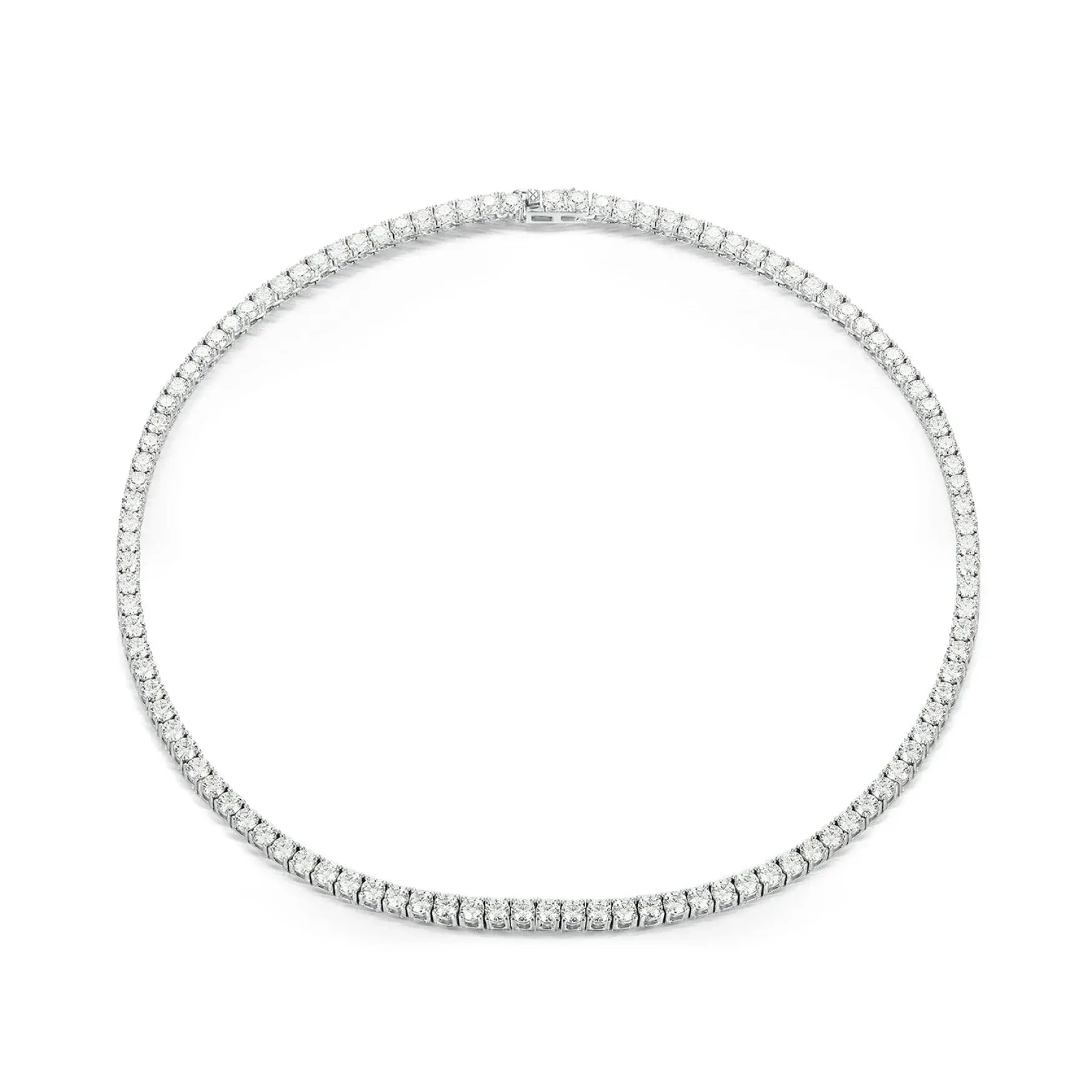 ARJ-220 Moissanite White Tennis Necklace Choker al-riaz jewellers