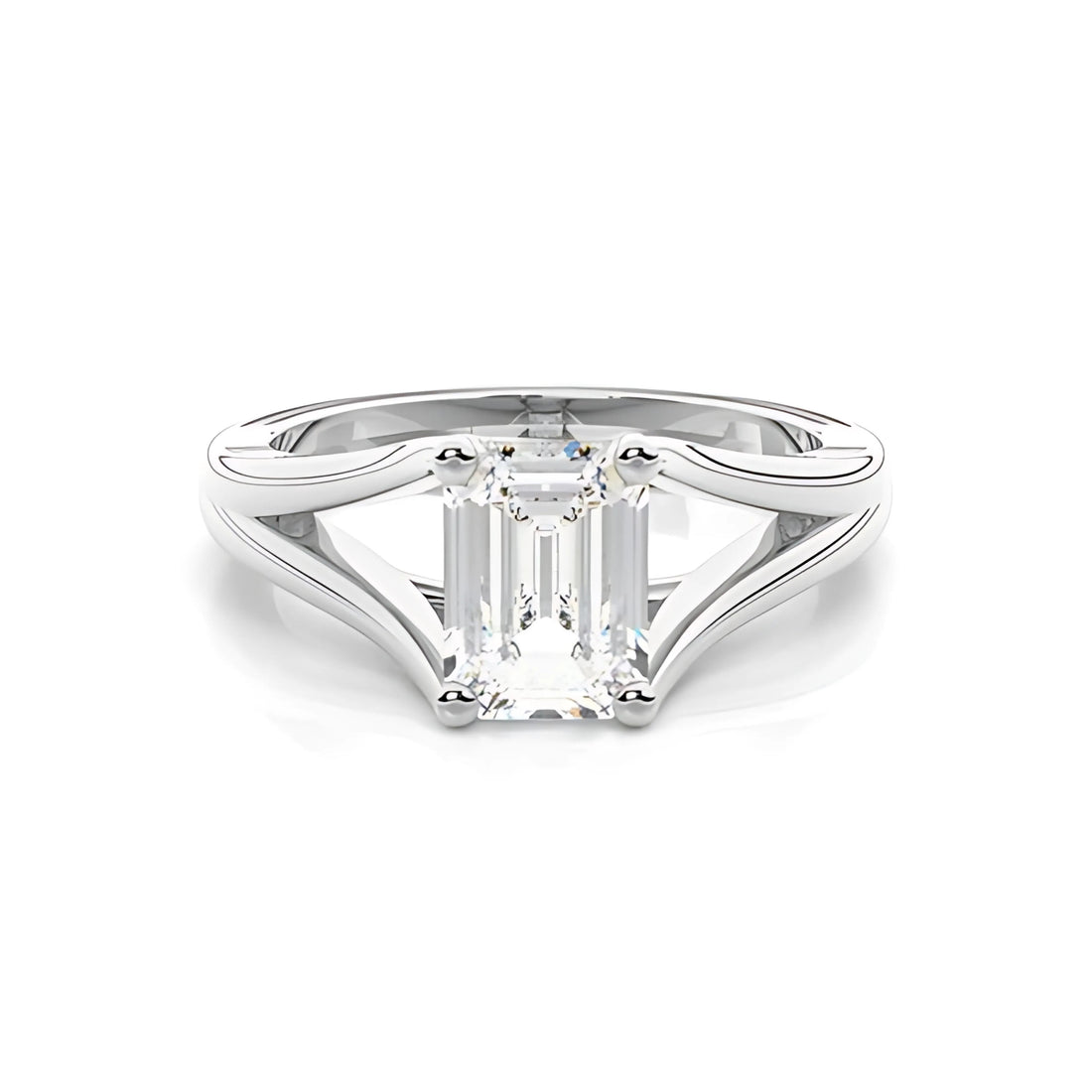ARR-603 Premium Emerald Cut Moissanite Diamond Ring al-riaz jewellers