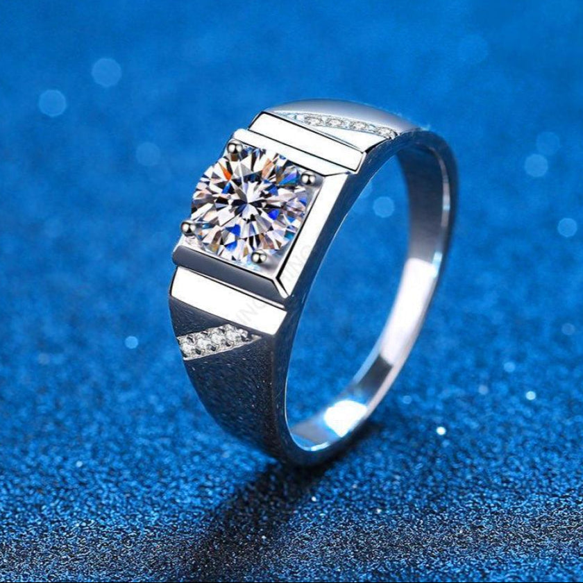 ARR-197: Authentic Moissanite Diamond Ring al-riaz jewellers