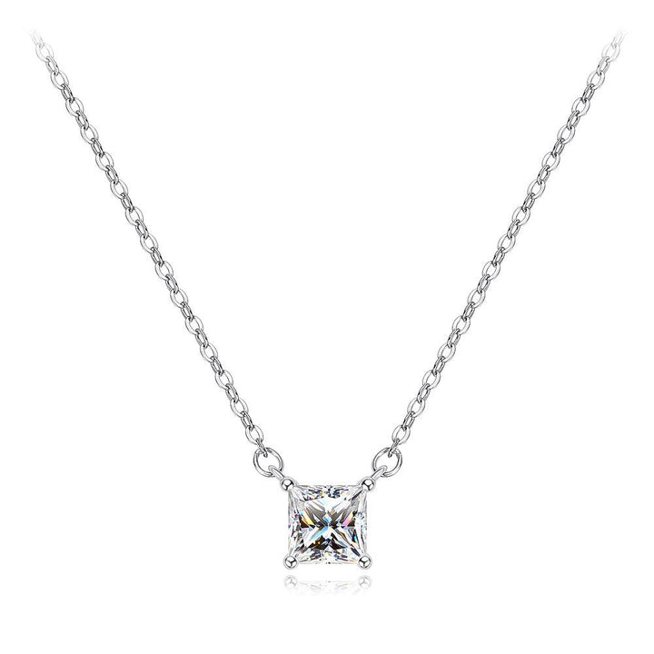 RSP-107 Original Moissanite Diamond Princess Cut Pendant al-riaz jewellers